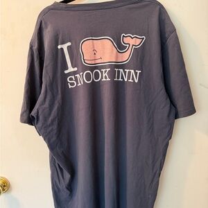 Navy T-Shirt with Pink Whale Graphic